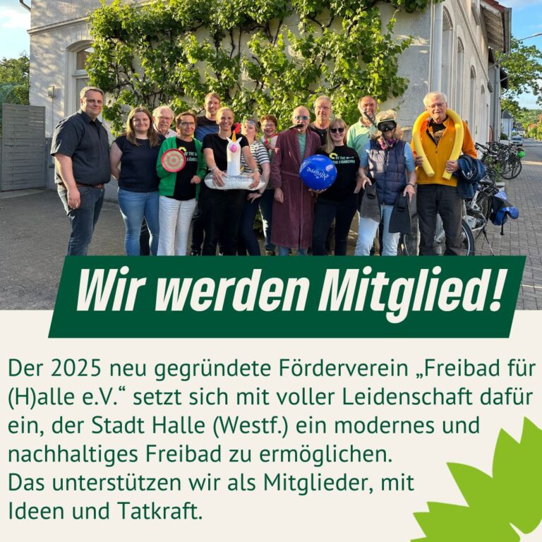 Haller Grüne treten in großer Zahl in neuen Freibad-Förderverein ein