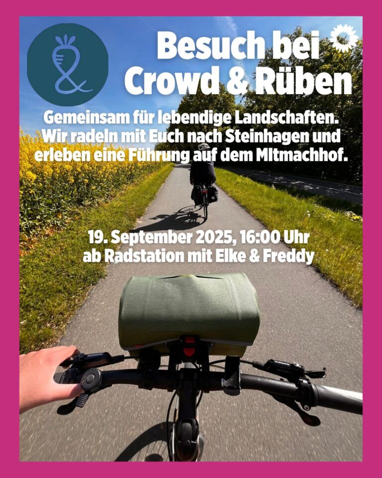 Mit dem Rad zu „Crowd & Rüben“